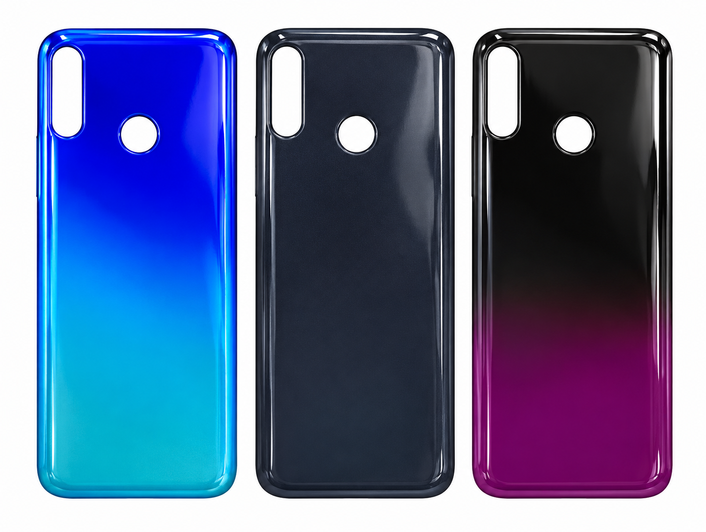 Compatible Replacement for Tecno Spark KC2 Back Panel – Blue, Black & Purple